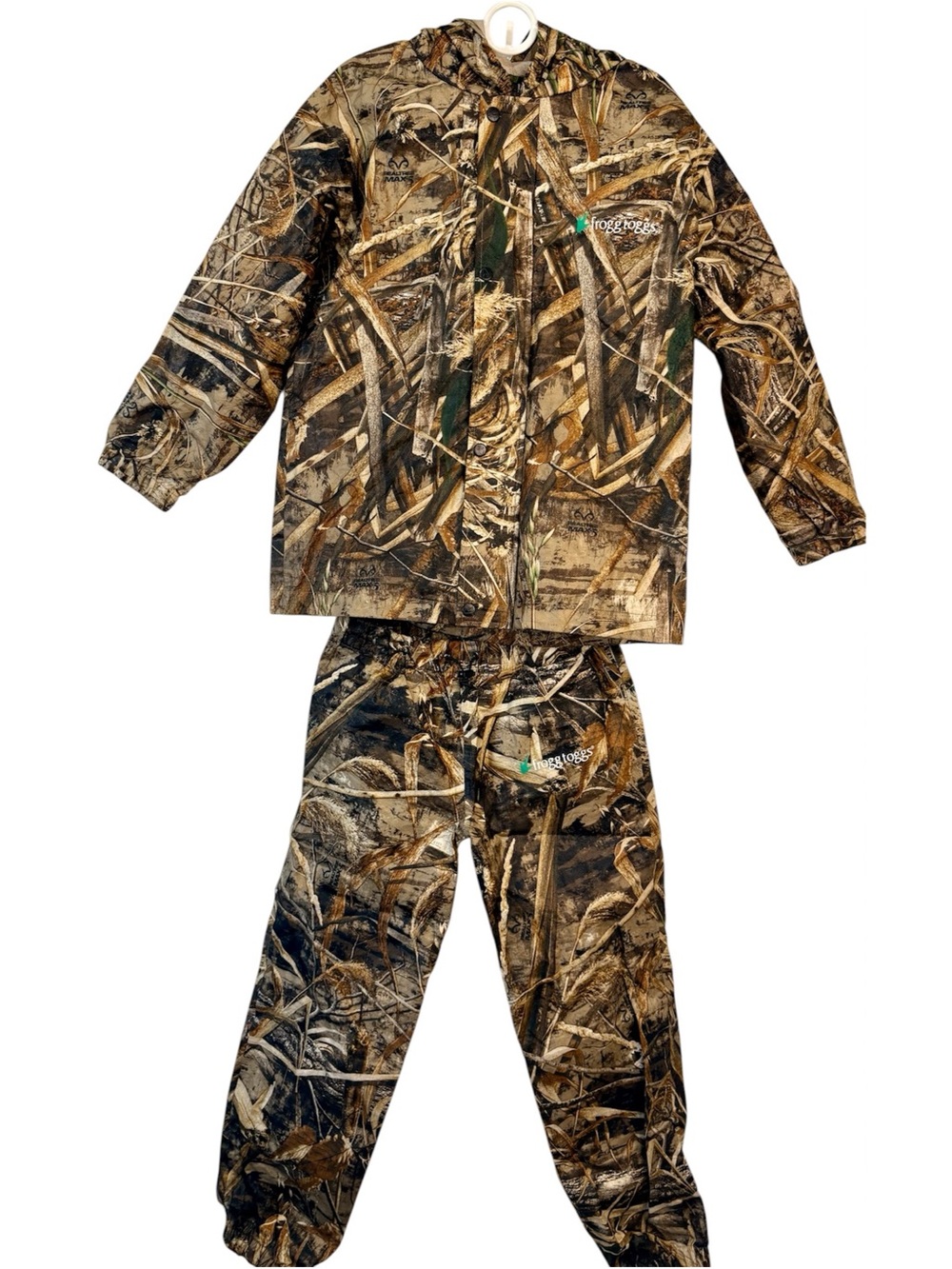 Frogg Toggs Real Tree Hooded Camo Rain Suit Boys Small